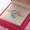 Wholesale Women's Fashion Natural Copper Flower Ring With Geometric Styling And Electroplating Treatment