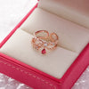 Wholesale Women's Fashion Natural Copper Flower Ring With Geometric Styling And Electroplating Treatment