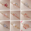 Wholesale Women's Fashion Natural Copper Flower Ring With Geometric Styling And Electroplating Treatment