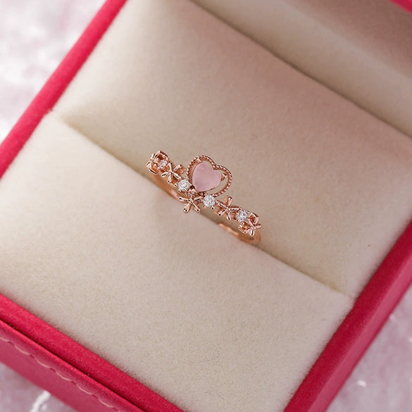 Wholesale Women's Fashion Natural Copper Flower Ring With Geometric Styling And Electroplating Treatment