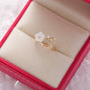 Wholesale Women's Fashion Natural Copper Flower Ring With Geometric Styling And Electroplating Treatment
