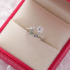 Wholesale Women's Fashion Natural Copper Flower Ring With Geometric Styling And Electroplating Treatment