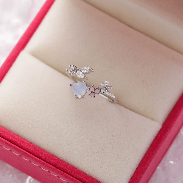 Wholesale Women's Fashion Natural Copper Flower Ring With Geometric Styling And Electroplating Treatment