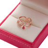 Wholesale Women's Fashion Natural Copper Flower Ring With Geometric Styling And Electroplating Treatment