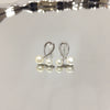 Wholesale Women's Fashion Natural Freshwater Pearl Earrings With Alloy Inlaid Artificial And Semiprecious Stones Flat Round And Bun Round Shape