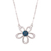 Wholesale Women's Fashion Natural Topaz Color Sun Flower Pendant Necklace 925 Sterling Silver Geometric Design