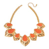 Wholesale Women's Fashion Necklace Geometric Water Drop Shaped Alloy Electroplated With Flower Pattern
