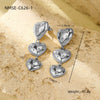 Wholesale Women's Fashion Niche Design Sense Titanium Steel Zircon Tassel Earrings Electroplated Stainless Steel