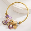 Wholesale Women's Fashion Ocean Series Inlaid Rhinestone Alloy Bracelet With Pendant