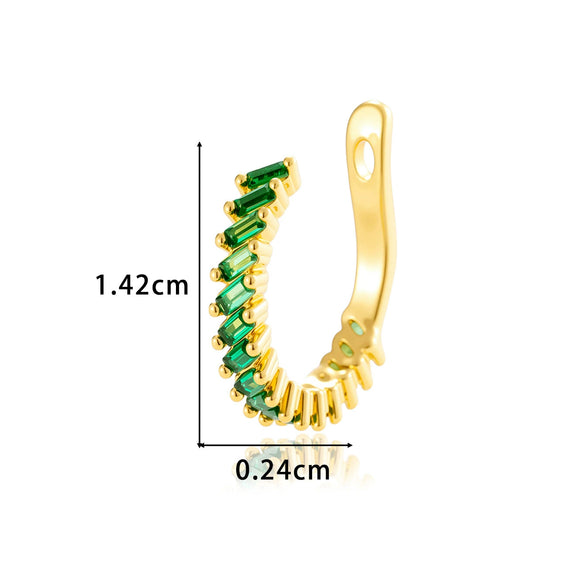 Wholesale Women's Fashion Ol Copper Ushaped Inlaid Zircon Antipain Ear Clips