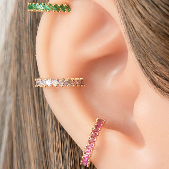 Wholesale Women's Fashion Ol Copper Ushaped Inlaid Zircon Antipain Ear Clips