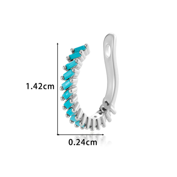 Wholesale Women's Fashion Ol Copper Ushaped Inlaid Zircon Antipain Ear Clips
