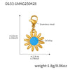 Wholesale Women's Fashion Ol Geometric Natural Stone Necklace With Titanium Steel Pendant And Stainless Steel Chain Electroplated With 18K Gold