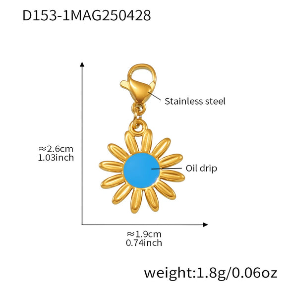 Wholesale Women's Fashion Ol Geometric Natural Stone Necklace With Titanium Steel Pendant And Stainless Steel Chain Electroplated With 18K Gold