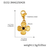 Wholesale Women's Fashion Ol Geometric Natural Stone Necklace With Titanium Steel Pendant And Stainless Steel Chain Electroplated With 18K Gold
