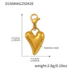 Wholesale Women's Fashion Ol Geometric Natural Stone Necklace With Titanium Steel Pendant And Stainless Steel Chain Electroplated With 18K Gold