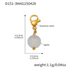Wholesale Women's Fashion Ol Geometric Natural Stone Necklace With Titanium Steel Pendant And Stainless Steel Chain Electroplated With 18K Gold