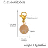 Wholesale Women's Fashion Ol Geometric Natural Stone Necklace With Titanium Steel Pendant And Stainless Steel Chain Electroplated With 18K Gold