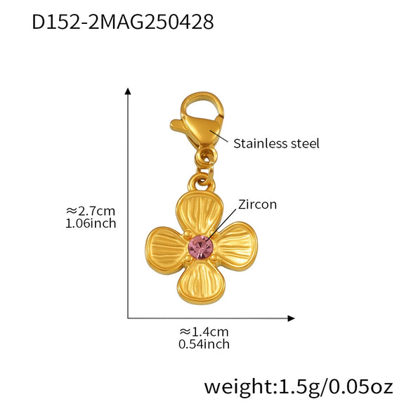 Wholesale Women's Fashion Ol Geometric Natural Stone Necklace With Titanium Steel Pendant And Stainless Steel Chain Electroplated With 18K Gold