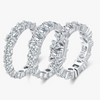 Wholesale Women's Fashion Ol Geometric 925 Silver Diamond Set Ring