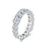 Wholesale Women's Fashion Ol Geometric 925 Silver Diamond Set Ring