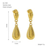 Wholesale Women's Fashion Ol Geometric Titanium Steel Electroplated Drop Earrings
