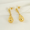 Wholesale Women's Fashion Ol Geometric Titanium Steel Electroplated Drop Earrings