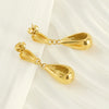 Wholesale Women's Fashion Ol Geometric Titanium Steel Electroplated Drop Earrings