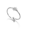 Wholesale Women's Fashion Ol Star Pattern Titanium Steel Adjustable Ring With Electroplating