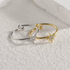 Wholesale Women's Fashion Ol Star Pattern Titanium Steel Adjustable Ring With Electroplating