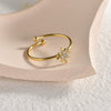 Wholesale Women's Fashion Ol Star Pattern Titanium Steel Adjustable Ring With Electroplating
