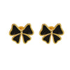 Wholesale Women's Fashion Ol Wind Earrings In Bow Shape Made Of Stainless Steel With Electroplating
