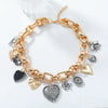 Wholesale Women's Fashion Ol Zinc Alloy Heart Shape Electroplated Multi Layer Love Clavicle Necklace