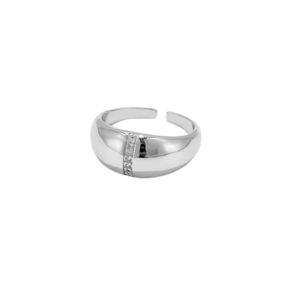 Wholesale Women's Fashion Open Ring Copper Geometric Electroplated