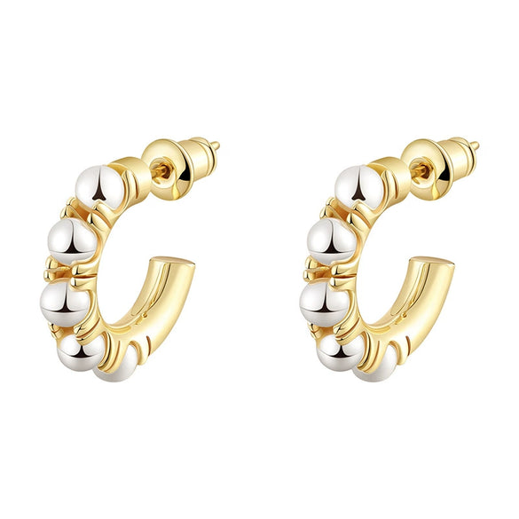 Wholesale Women's Fashion Pearl Geometric Earrings With Electroplating