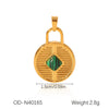 Wholesale Women's Fashion Pendant Jewelry Stainless Steel With Natural Stone Oil Inlaid Zircon And Star Pattern