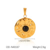 Wholesale Women's Fashion Pendant Jewelry Stainless Steel With Natural Stone Oil Inlaid Zircon And Star Pattern