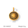 Wholesale Women's Fashion Pendant Jewelry Stainless Steel With Natural Stone Oil Inlaid Zircon And Star Pattern