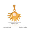 Wholesale Women's Fashion Pendant Jewelry Stainless Steel With Natural Stone Oil Inlaid Zircon And Star Pattern