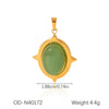 Wholesale Women's Fashion Pendant Jewelry Stainless Steel With Natural Stone Oil Inlaid Zircon And Star Pattern