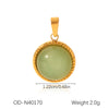 Wholesale Women's Fashion Pendant Jewelry Stainless Steel With Natural Stone Oil Inlaid Zircon And Star Pattern