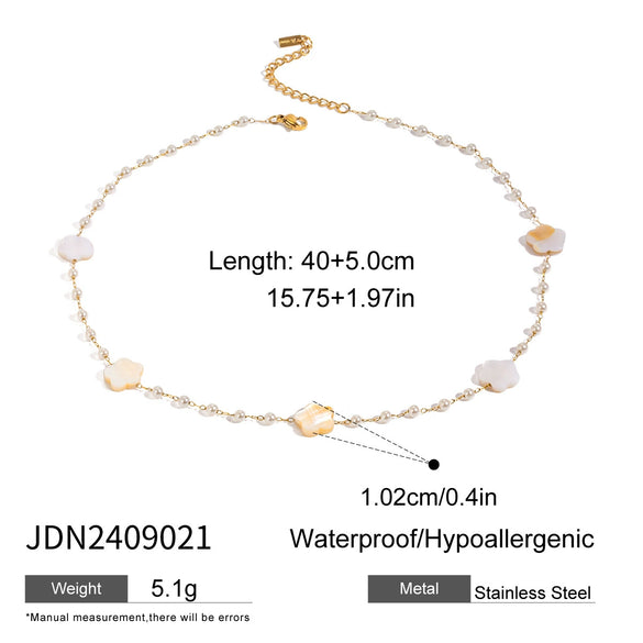 Wholesale Women's Fashion Plants And Flowers Design Electroplated Stainless Steel Necklace And Bracelet Jewelry