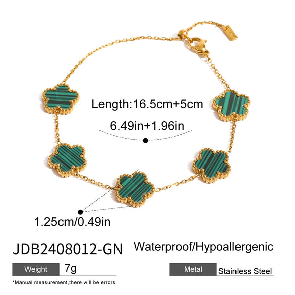 Wholesale Women's Fashion Plants And Flowers Design Electroplated Stainless Steel Necklace And Bracelet Jewelry