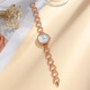 Wholesale Women's Fashion Quartz Watch With Aurora Fritillary Surface Hollow Alloy Case And Strap Round Dial