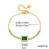 Wholesale Women's Fashion Retro Diamond Square Chain Gold Plated Titanium Steel Bracelet