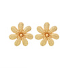Wholesale Women's Fashion Retro Exaggerated Flower Earrings Zinc Alloy Electroplated