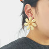 Wholesale Women's Fashion Retro Exaggerated Flower Earrings Zinc Alloy Electroplated