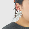 Wholesale Women's Fashion Retro Exaggerated Flower Earrings Zinc Alloy Electroplated