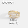 Wholesale Women's Fashion Retro Geometric Open Ring Copper With 18K Gold And Diamond Treatment