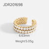 Wholesale Women's Fashion Retro Geometric Open Ring Copper With 18K Gold And Diamond Treatment